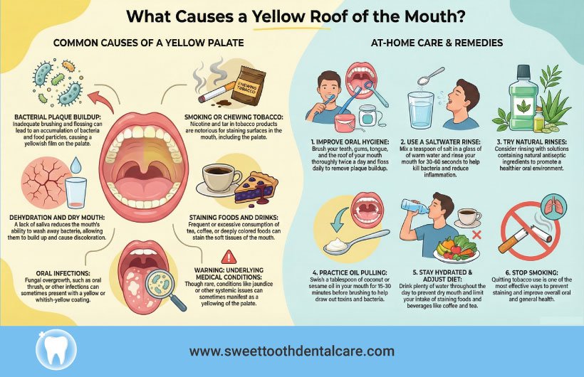 Causes a Yellow Roof of the Mouth