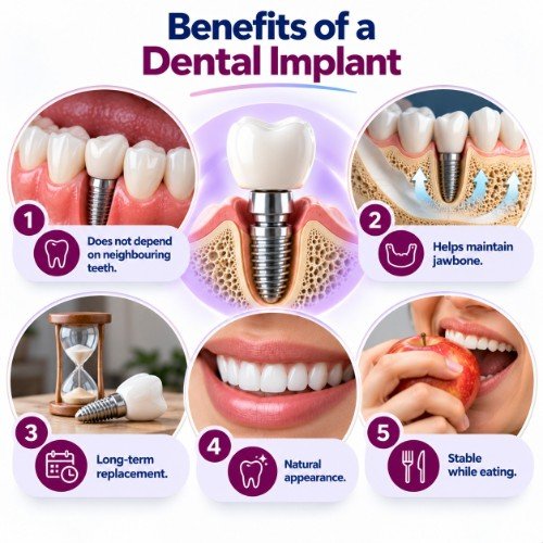 Dental Implant Benefits Infographic